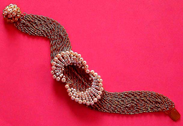 a beautiful vintage costume jewelry bracelet