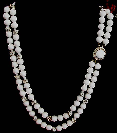 a beautiful vintage costume jewelry bridal necklaces