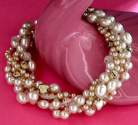 a beautiful vintage costume jewelry bridal necklaces