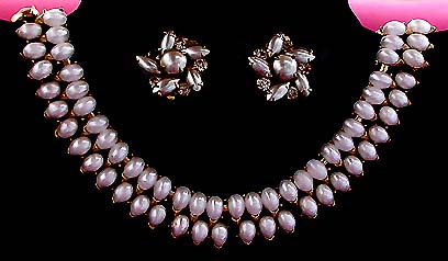 a beautiful vintage costume jewelry parure