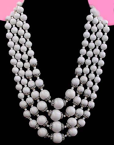 a beautiful vintage costume jewelry bridal necklaces