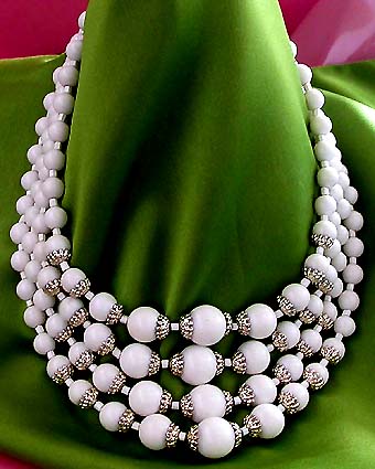 a beautiful vintage costume jewelry bridal necklaces