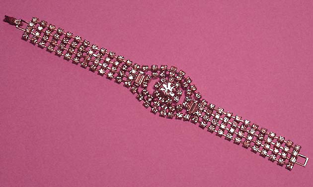 a beautiful vintage costume jewelry bridal bracelet