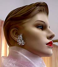 a beautiful vintage costume jewelry bridal earrings unsigned