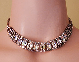 Vintage Rhinestone Multi-Strand Drop Necklace - Unsigned Beauty