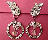 a beautiful VINTAGE COSTUME ESTATE ANTIQUE JEWELRY EARRINGS WEISS