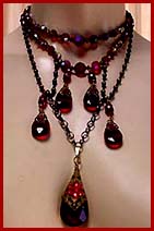 a beautiful vintage costume jewelry necklace