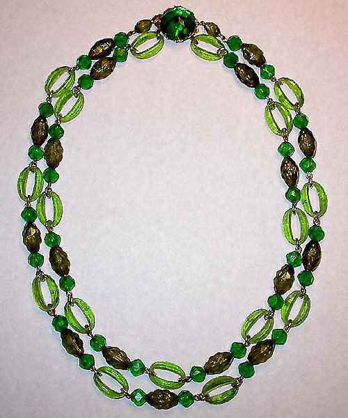 a beautiful vintage costume jewelry necklace marked West Germany