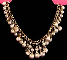 a beautiful vintage costume jewelry necklace Miriam Haskell