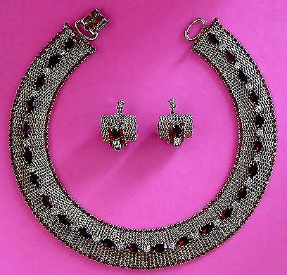 a beautiful vintage costume jewelry parure
